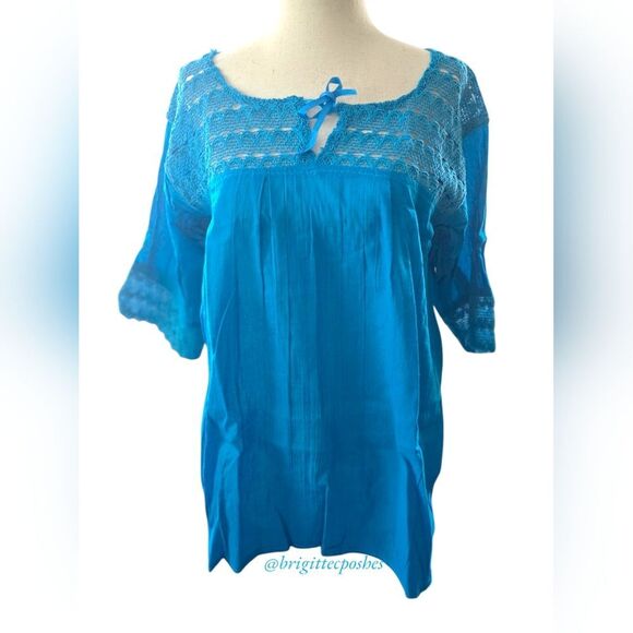 HANDMADE Traditional Laced Mexican Blouse - Picture 12 of 12